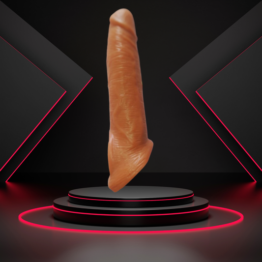 8 inch silicone sleeve(condom) Brown Color